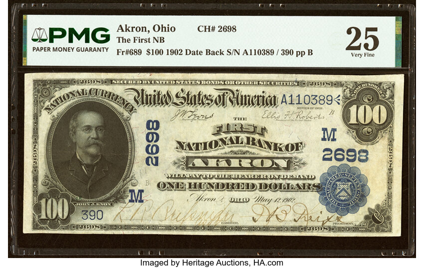 1902 $100  3rd Charter Period, 2nd Issue, Date Back (Fr. 689) thumbnail 3