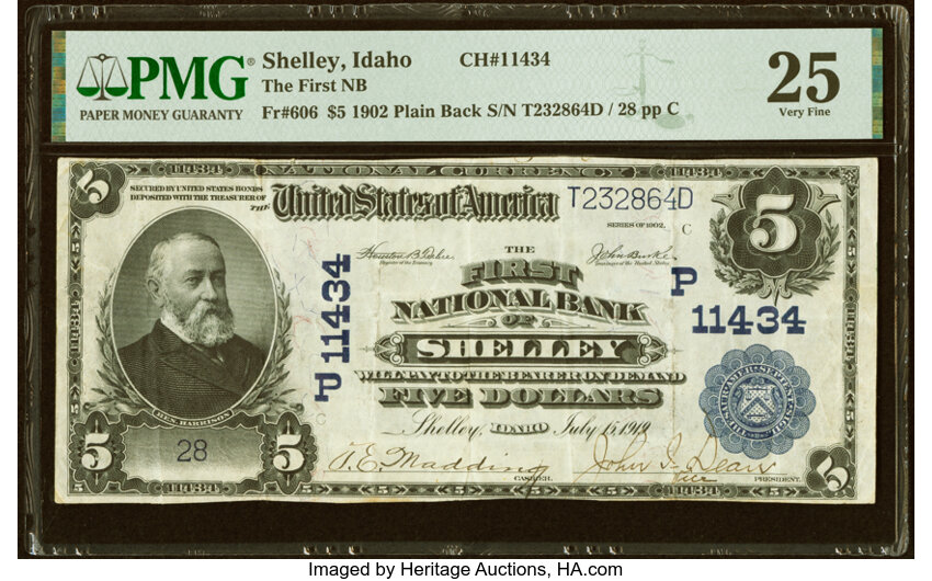 1902 $5  3rd Charter Period, 3rd Issue, Plain Back (Fr. 606) thumbnail 18
