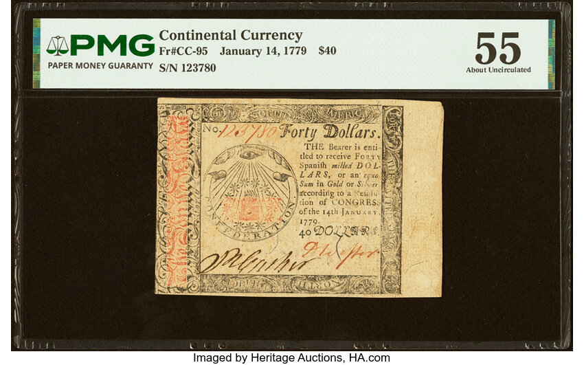 Jan 14, 1779 $40  Continental Congress (Fr. CC95) thumbnail 2