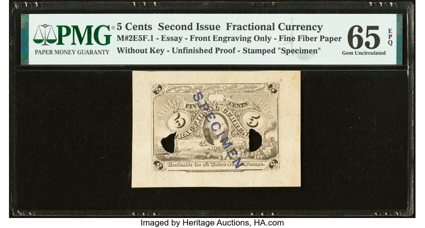  5c Jefferson Postage Stamp Obverse (Fr. 1231) thumbnail 2