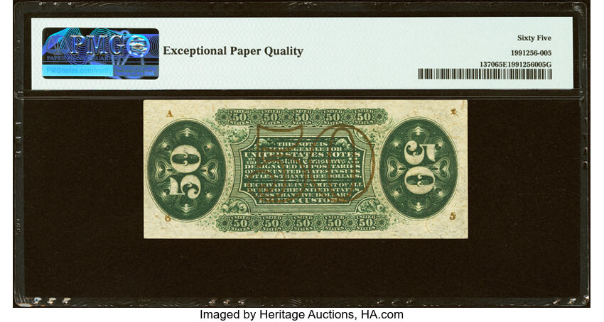  50c Seated Figure of Justice (Fr. 1370) thumbnail 7