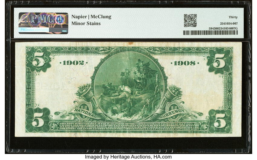 1902 $5  3rd Charter Period, 2nd Issue, Date Back (Fr. 594) thumbnail 7