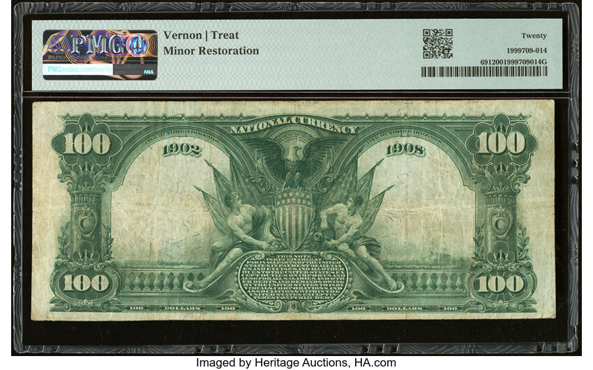 1902 $100  3rd Charter Period, 2nd Issue, Date Back (Fr. 691) thumbnail 8