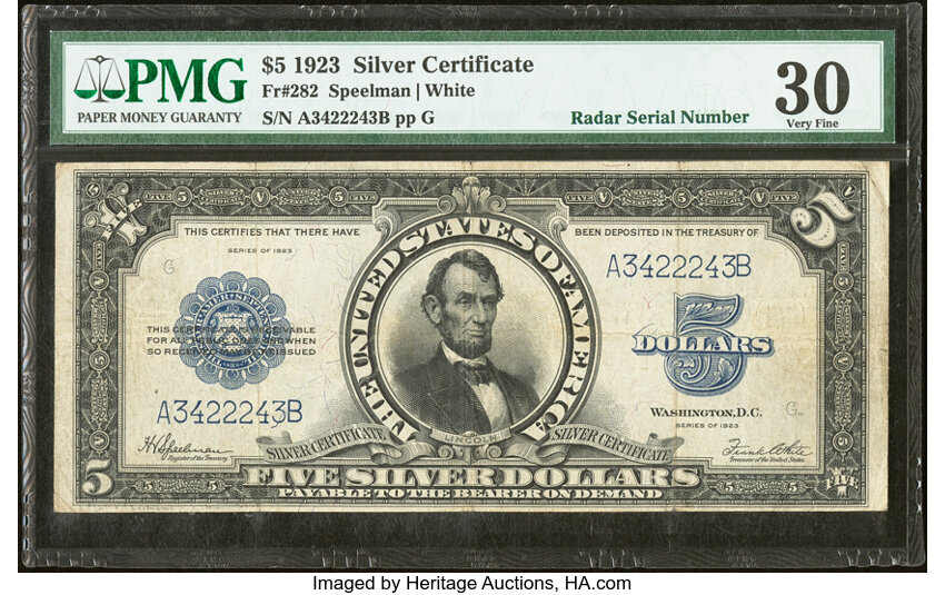 1923 $5  (Fr. 282) thumbnail 9