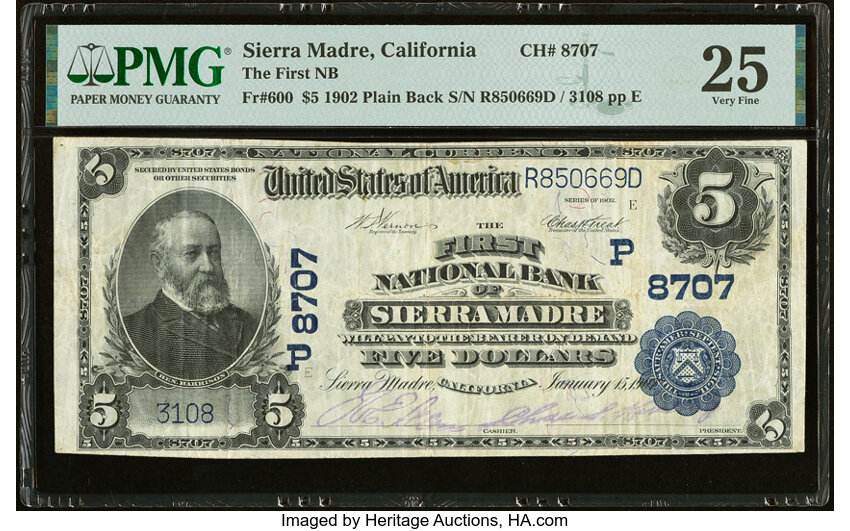 1902 $5  3rd Charter Period, 3rd Issue, Plain Back (Fr. 600) thumbnail 12