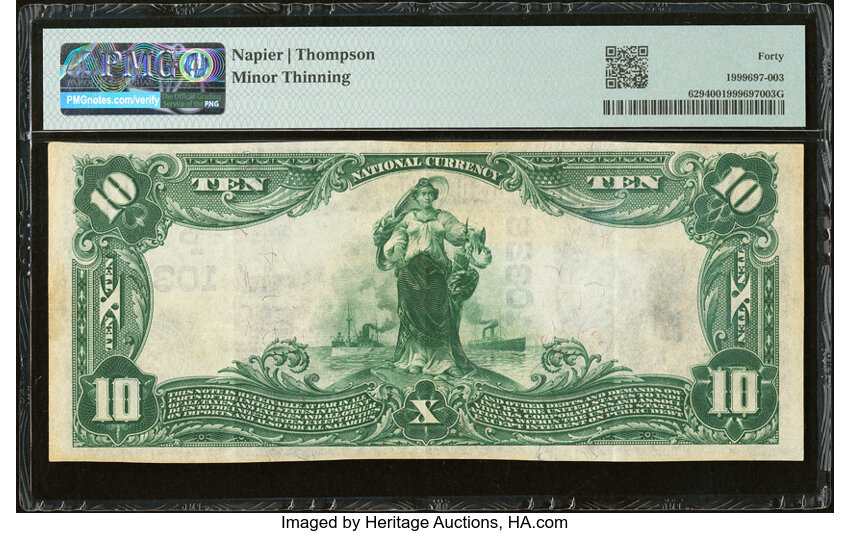 1902 $10  3rd Charter Period, 3rd Issue, Plain Back (Fr. 629) thumbnail 11