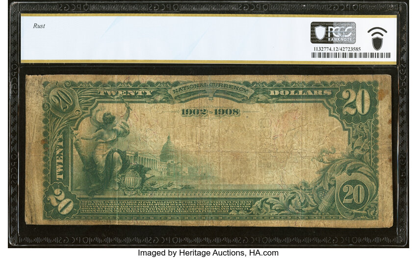 1902 $20  3rd Charter Period, 2nd Issue, Date Back (Fr. 646) thumbnail 8