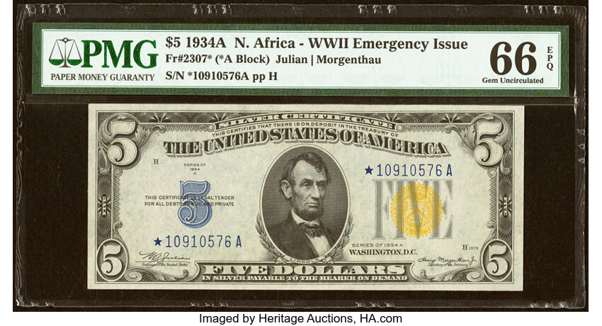 1934 $10  North Africa, Mule (Fr. 2308m) thumbnail 15