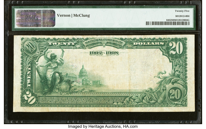 1902 $20  3rd Charter Period, 2nd Issue, Date Back (Fr. 645) thumbnail 15