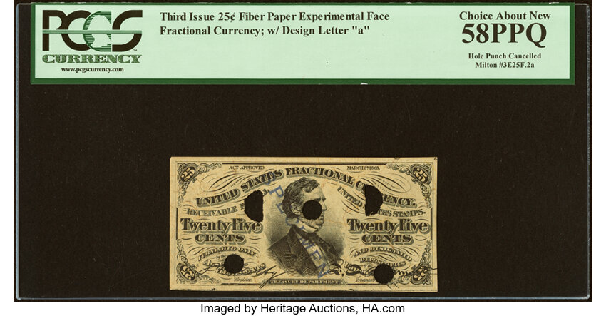  25c Bust of Wm.Fessenden (Fr. 1291) thumbnail 7