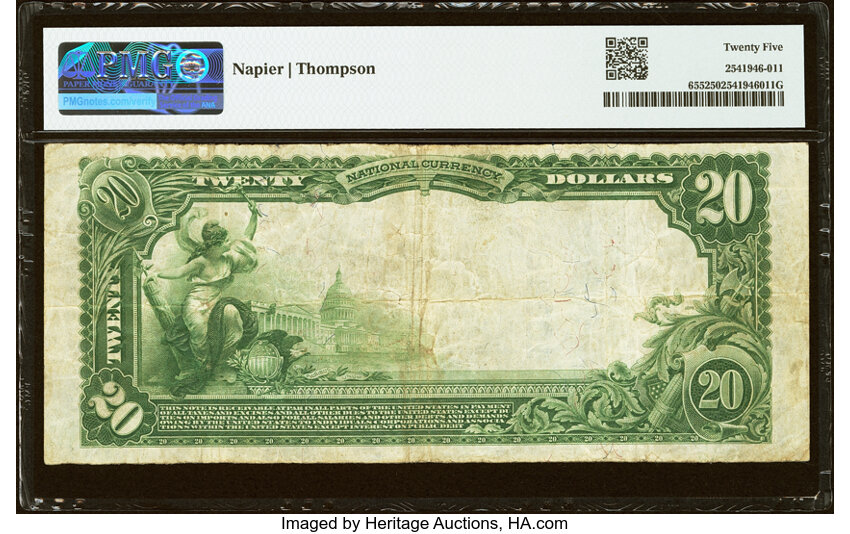 1902 $20  3rd Charter Period, 3rd Issue, Plain Back (Fr. 655) thumbnail 9