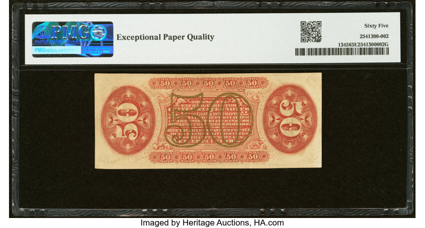  50c Seated Figure of Justice (Fr. 1345) thumbnail 5