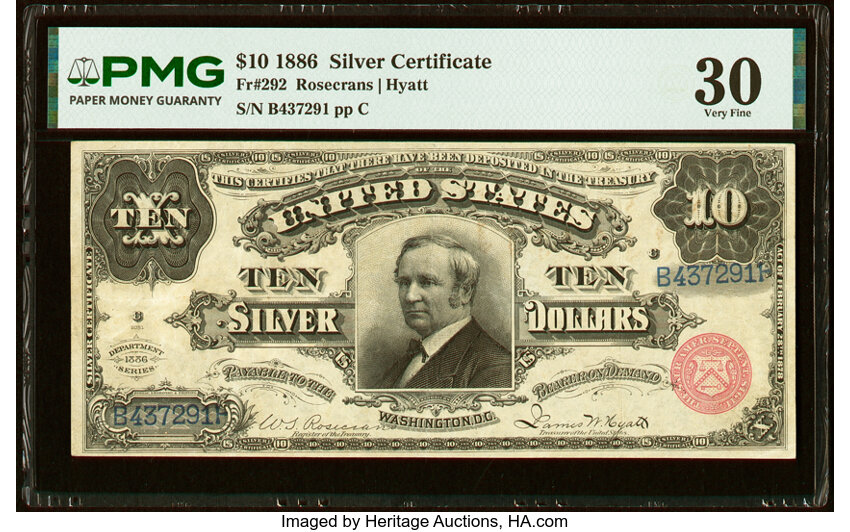 1886 $10  (Fr. 292) thumbnail 2