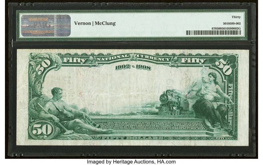 1902 $50  3rd Charter Period, 2nd Issue, Date Back (Fr. 670) thumbnail 13