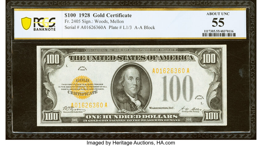 1928 $100  (Fr. 2405) thumbnail 6
