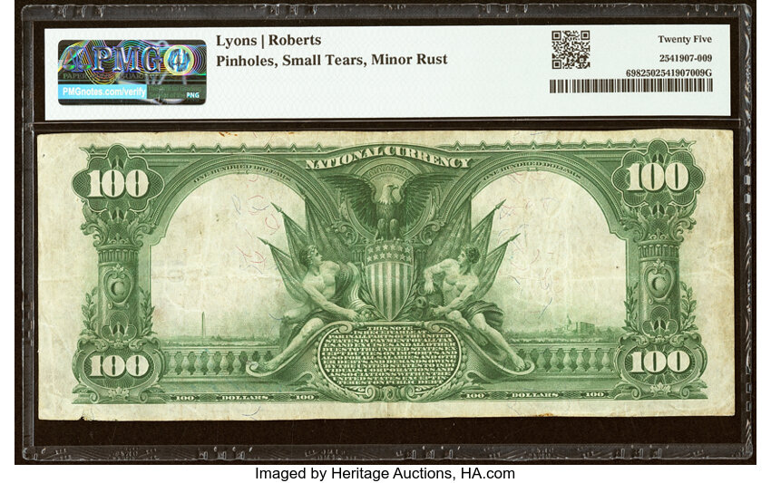 1902 $100  3rd Charter Period, 3rd Issue, Plain Back (Fr. 698) thumbnail 8