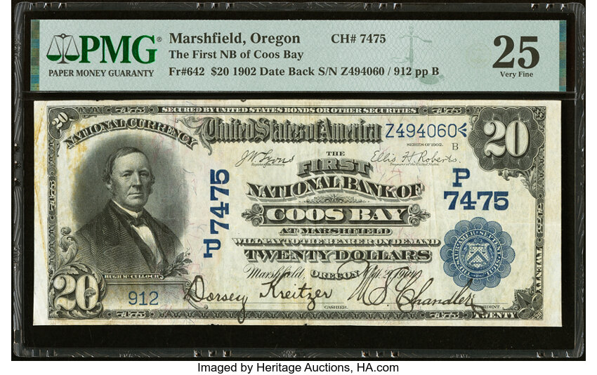 1902 $20  3rd Charter Period, 2nd Issue, Date Back (Fr. 642) thumbnail 8