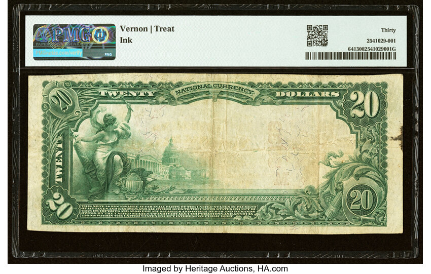 1902 $20  3rd Charter Period, 1st Issue, Red Seal (Fr. 641) thumbnail 6