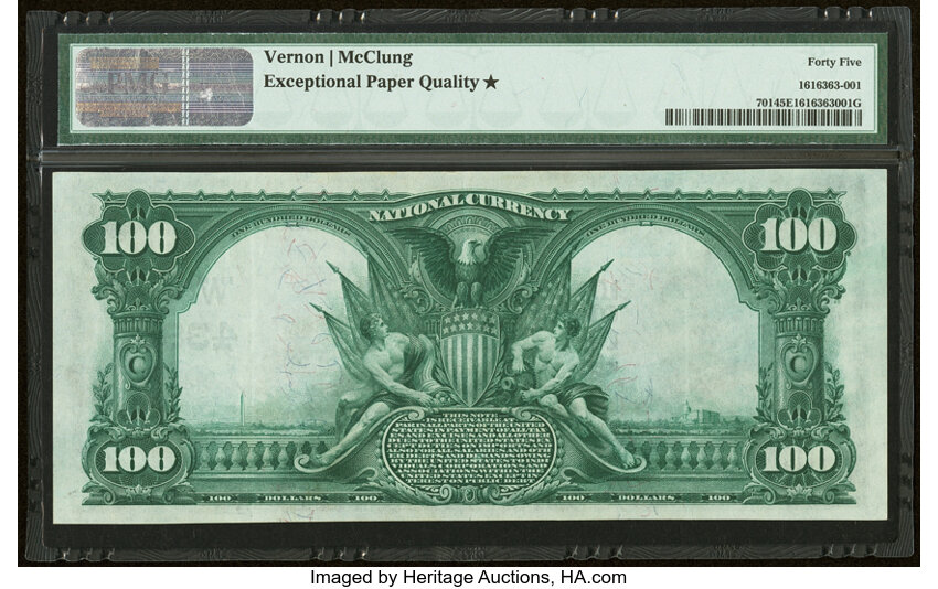 1902 $100  3rd Charter Period, 3rd Issue, Plain Back (Fr. 701) thumbnail 4