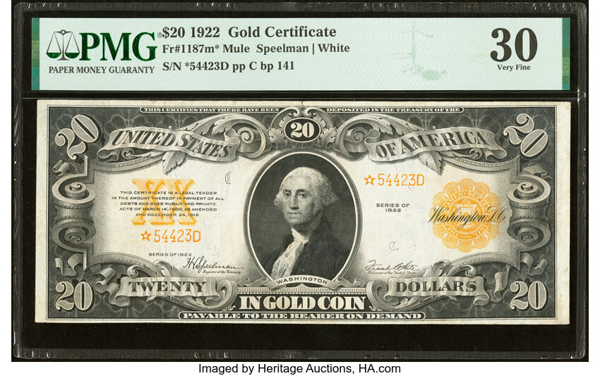 1922 $20  Replacement (Fr. 1187*) thumbnail 4