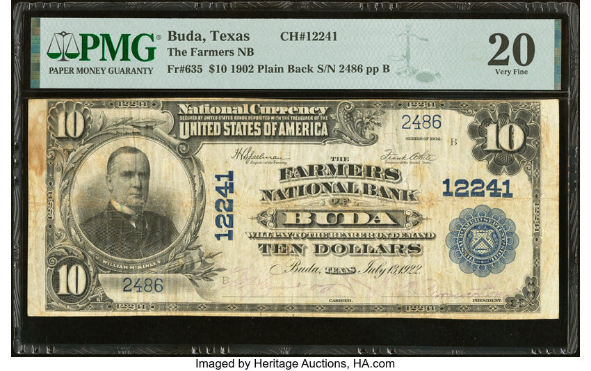 1902 $10  3rd Charter Period, 3rd Issue, Plain Back (Fr. 635) thumbnail 6