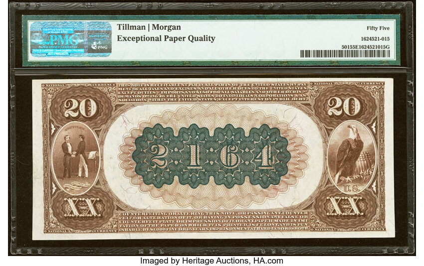 1882 $20  2nd Charter Period, 1st Issue, Brown Back (Fr. 501) thumbnail 8