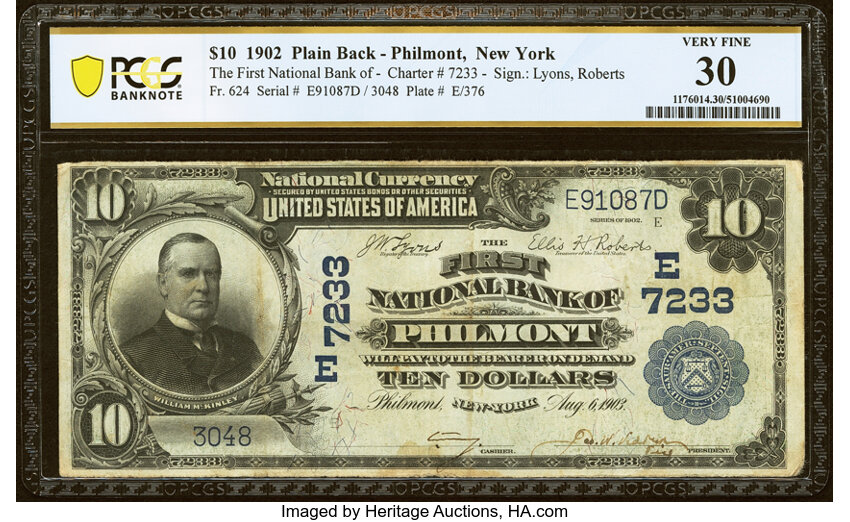 1902 $10  3rd Charter Period, 3rd Issue, Plain Back (Fr. 624) thumbnail 8