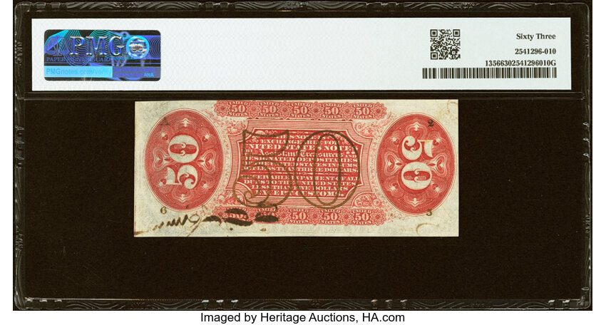  50c Seated Figure of Justice (Fr. 1356) thumbnail 4