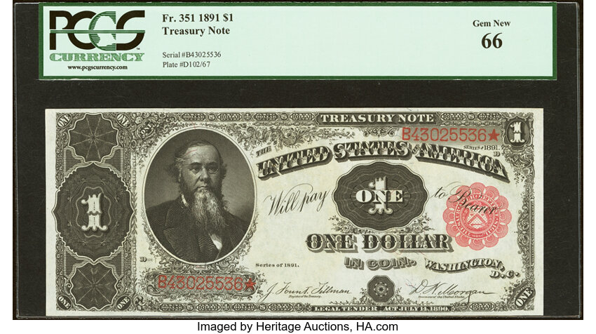 1891 $1  (Fr. 351) thumbnail 4