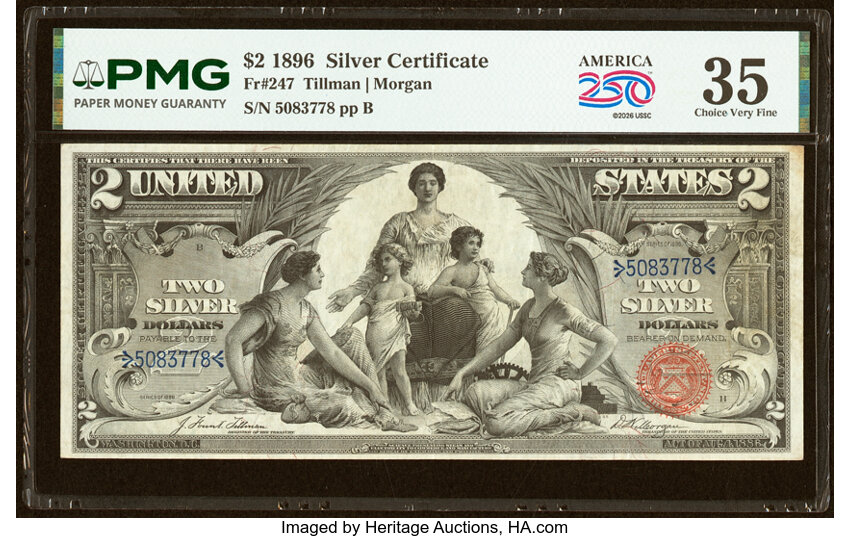 1896 $2  (Fr. 247) thumbnail 7