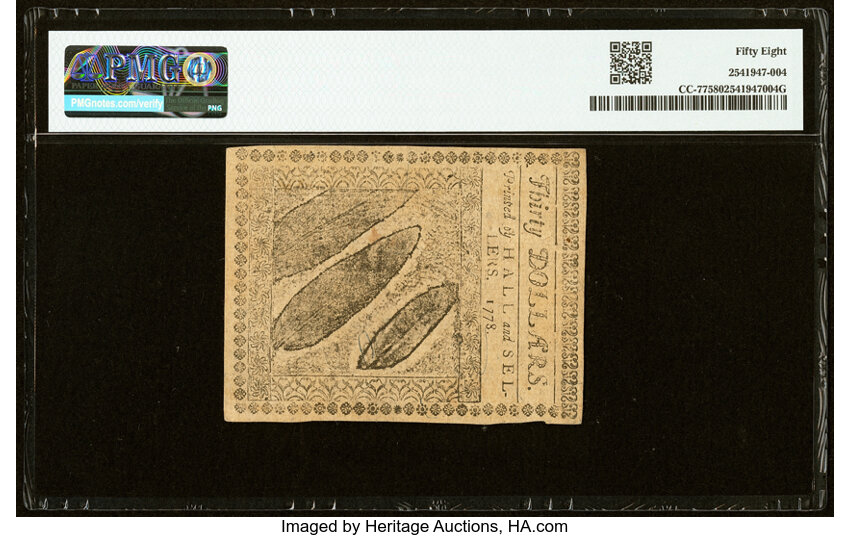 Apr 11, 1778 $30  Continental Currency, Yorktown (Fr. CC77) thumbnail 3