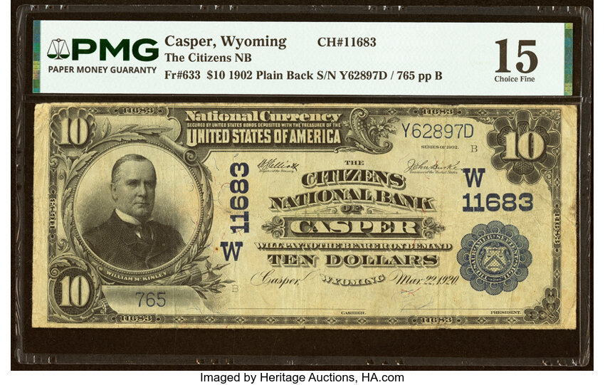 1902 $10  3rd Charter Period, 3rd Issue, Plain Back (Fr. 633) thumbnail 7