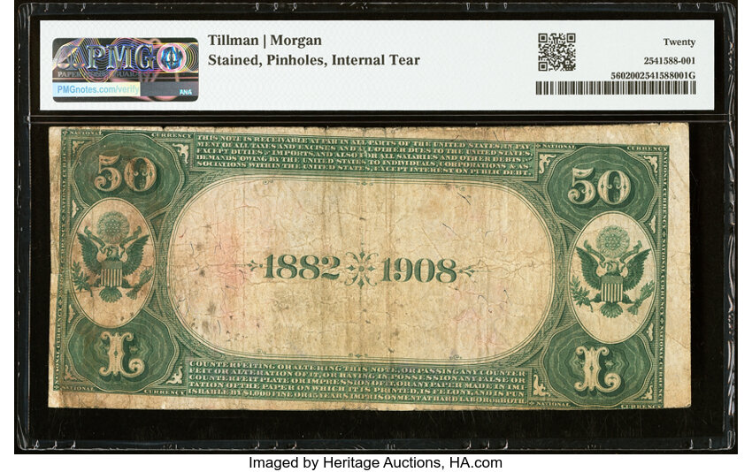 1882 $50  2nd Charter Period, 2nd Issue, Date Back (Fr. 560) thumbnail 6