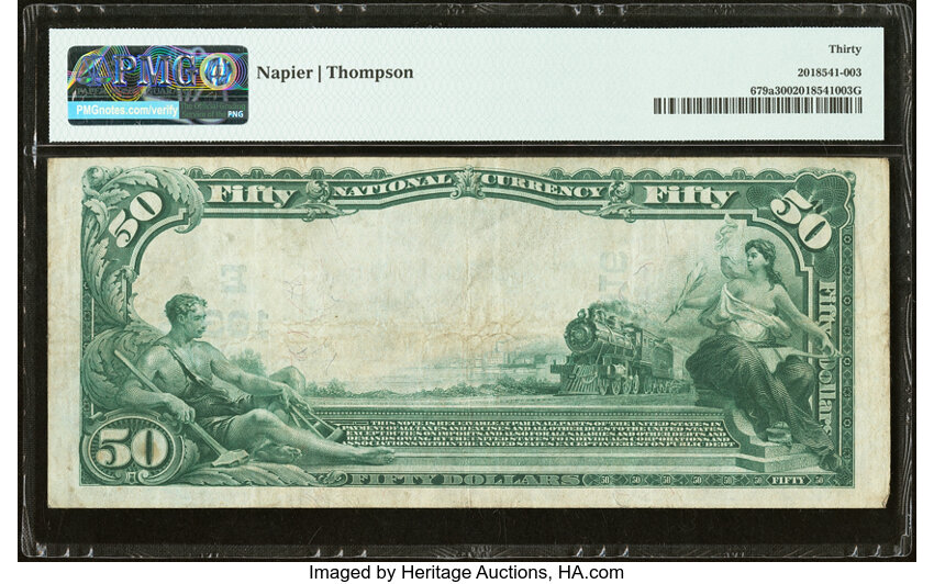 1902 $50  3rd Charter Period, 3rd Issue, Plain Back (Fr. 679a) thumbnail 3