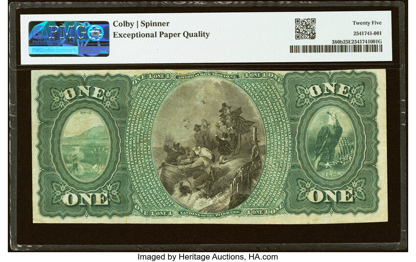 Original $1  1st Charter Period, Seal With Rays (Fr. 380b) thumbnail 18