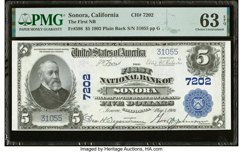 1902 $5  3rd Charter Period, 3rd Issue, Plain Back (Fr. 598) thumbnail 10