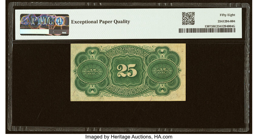  25c Bust of George Washington (Fr. 1307) thumbnail 12