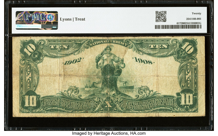 1902 $10  3rd Charter Period, 2nd Issue, Date Back (Fr. 617) thumbnail 19