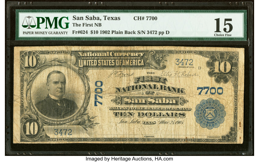 1902 $10  3rd Charter Period, 3rd Issue, Plain Back (Fr. 624) thumbnail 20