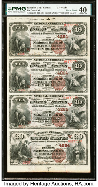 1882 $10  2nd Charter Period, 1st Issue, Brown Back (Fr. 484) thumbnail 3