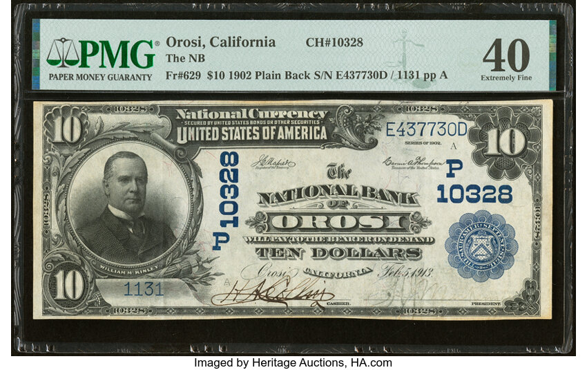 1902 $10  3rd Charter Period, 3rd Issue, Plain Back (Fr. 629) thumbnail 4