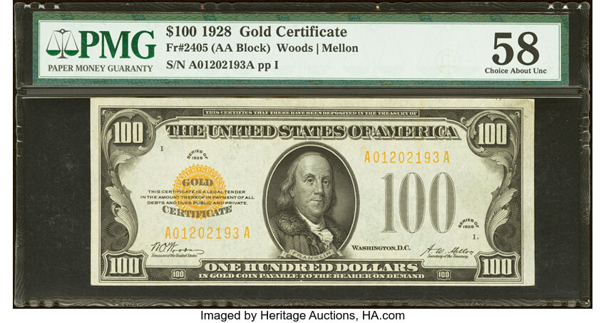 1928 $100  (Fr. 2405) thumbnail 4