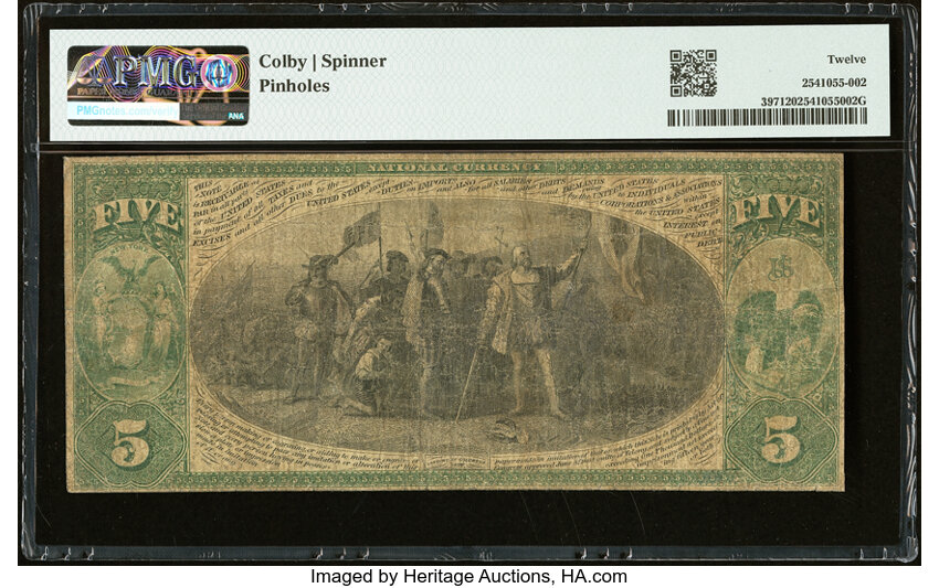Original $5  1st Charter Period, Seal With Rays (Fr. 397) thumbnail 7
