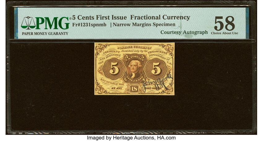  5c Jefferson Postage Stamp Obverse (Fr. 1231) thumbnail 7