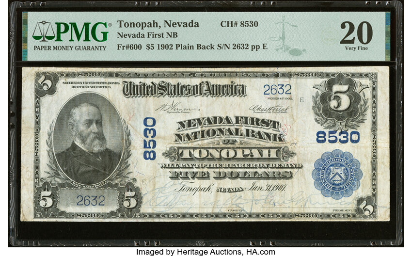 1902 $5  3rd Charter Period, 3rd Issue, Plain Back (Fr. 600) thumbnail 13