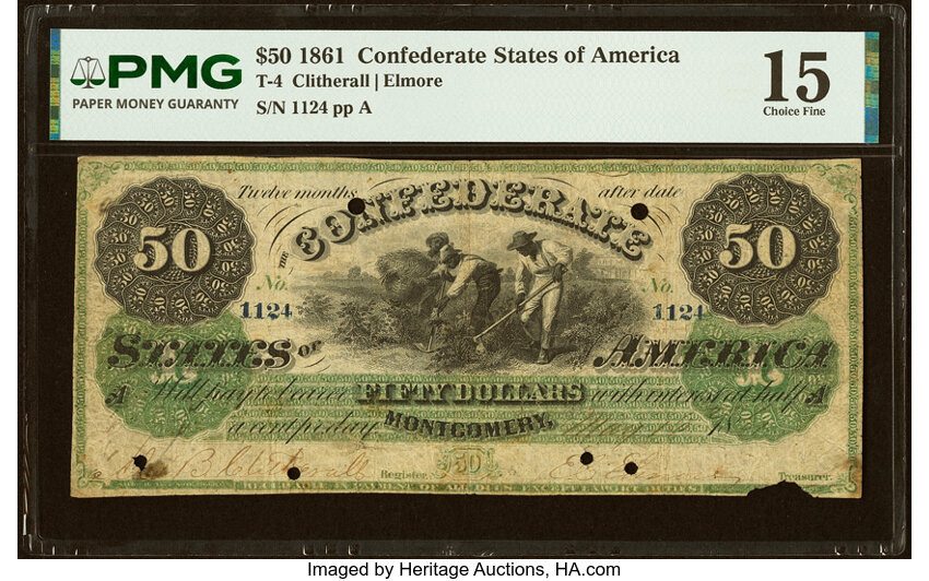 1861 $50  Montgomery (Fr. T4) thumbnail 2