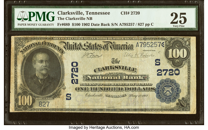 1902 $100  3rd Charter Period, 2nd Issue, Date Back (Fr. 689) thumbnail 2