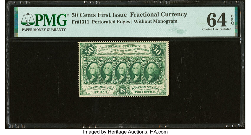  50c Five Stamps Obverse (Fr. 1311) thumbnail 3