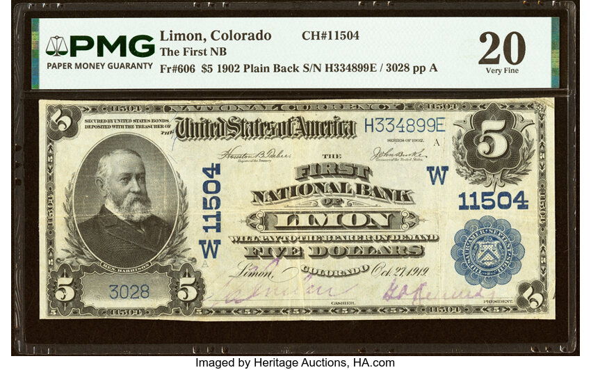 1902 $5  3rd Charter Period, 3rd Issue, Plain Back (Fr. 606) thumbnail 8