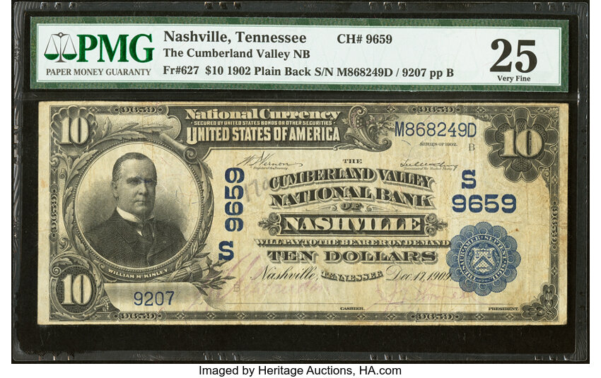 1902 $10  3rd Charter Period, 3rd Issue, Plain Back (Fr. 627) thumbnail 8